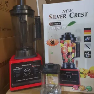 Voor Ghana En Nigeria 8000W Grote Power 3L 2 In 1 Zilver Crest Blender 9525 Motor