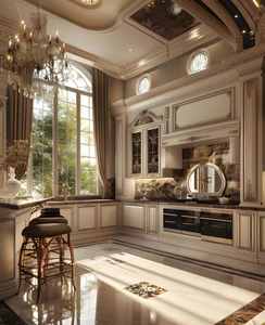 Armoires de cuisine multifonctionnelles en bois massif au design moderne Armoire de cuisine de qualité - Product Image 4