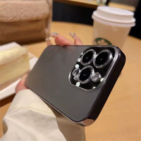 Nano galvanoplastie Original téléphone couverture mate I17 étuis de téléphone durs respectueux de la peau pour iPhone 17 sans Film de couverture d'objectif + logo