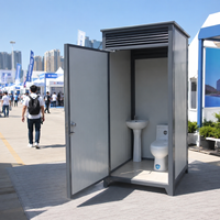 Toilettes portables modulaires préfabriquées à isolation thermique durable, à montage rapide, en panneaux sandwich, pour événements