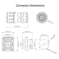 Connecteur circulaire étanche IP68 en plastique CNLINKO YM20, 2-12 broches, avec verrouillage rapide à baïonnette, pour machines marines