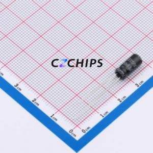 6.8UF50VC110KM ตัวเก็บประจุอลูมิเนียมอิเล็กโทรไลติกผ่านรู D5xL11mm 6.8uF 20% 50V 45mA-120Hz - Product Image 1