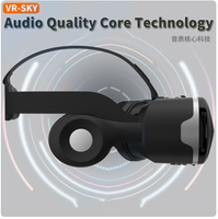 Lunettes VR VRshinecon G02ED avec casque, version panoramique à 360°, lunettes VR mobiles, haute définition, à porter sur la tête