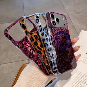 เคสโทรศัพท์ลายเสือดาววิบวับแบบแม่เหล็กสำหรับ iPhone 18 Pro Max 15 16 17 รองรับการชาร์จไร้สาย ป้องกันการกระแทก - Product Image 3
