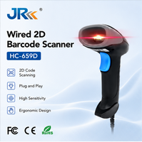 Escáner de Código de Barras Portátil JR 659 para Supermercado, USB con Cable e Inalámbrico, Escaneo Rápido, Dispositivo de Escaneo de Códigos QR CMOS