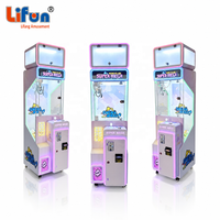 LIFUN Grue à griffes géante de 18 pouces avec LED, jeu d'arcade à prix, personnalisable, multi-paiements, tension universelle, multi-devises pour FEC