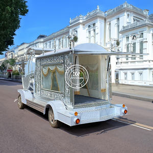 Cercueil funéraire de style européen OEM, couleur personnalisée, charrette funéraire tirée par des chevaux, cadre en acier Q235B, voiture classique, fournitures funéraires - Product Image 2