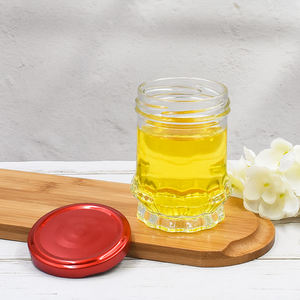 Nouveau pot <span class=keywords><strong>en</strong></span> verre rond de 160 ml pour <span class=keywords><strong>caviar</strong></span>, confiture ou bonbons, personnalisable avec couvercle métallique sérigraphié - Product Image 4