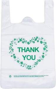 Bolsas de Plástico Biodegradables Blancas Personalizadas para Camisetas con Asas para el Hombro, Embalaje Estándar para Supermercados - Product Image 3
