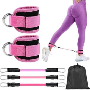 Bande de résistance élastique pour entraînement des jambes, 10-20-30 livres, sangle de cheville, câble de fitness pour le remodelage des jambes et l'entraînement des fessiers - Product Image 3