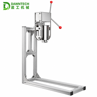 Machine à churros professionnelle 3L/5L/7L en acier inoxydable, manuelle et électrique, avec remplisseur et friteuse pour les entreprises de restauration rapide