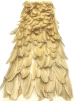 Tissu en dentelle bleu à plumes, motif floral à sequins, élégant et luxueux, pour robe de mariée ou tenue de soirée