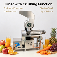 Industriële citruspers/sapcentrifuge van roestvrij staal voor citroen, appel, peer, ananas, wortel; commerciële sapmachine; spiraalpers