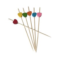 Groothandel Creatieve Wegwerp Fruitprikkers Hart Pruimenbloesem Stervormige Fruitvorkjes 100 Stuks Per Verpakking voor Feest Dessert