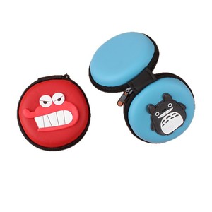 Estuche con cremallera de EVA con diseño de dibujos animados, mini y lindo, para estudiantes, organizador de auriculares, llavero, billetera portátil - Product Image 5