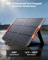 Panel Solar Portátil Maxsolar de 100W, IP67 Impermeable, 23.5% de Eficiencia, Plegable, 4.4kg, Cargador con Salida USB/Tipo-C, Estación de Energía