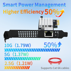 การ์ดเครือข่าย PCIe 10G 4.0 X1พร้อม Realtek RTL8127พอร์ต RJ45ความเร็วสูง10GBASE-T Rtl8127 NIC - Product Image 6