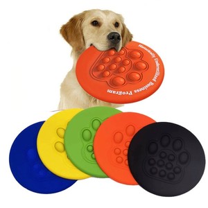 Giocattoli da Masticare Rotondi in Gomma per <span class=keywords><strong>Cani</strong></span>, Resistenti ai Morsi, <span class=keywords><strong>Frisbee</strong></span> in Silicone per <span class=keywords><strong>Addestramento</strong></span> - Product Image 4