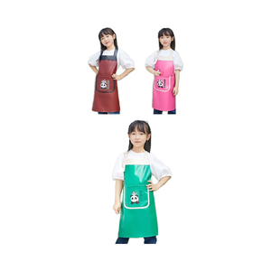 Kids Apron Custom Logo Leather Material Canvas Fabric Durable Waterproof Stain-Resistant for Painting Family Cooking Training - Product Image 1