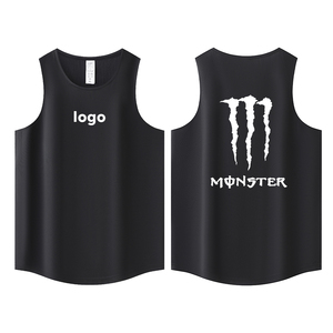 Wholesale Trendy Summer Seven Color Round Neck Gym Vest Large Cuff Curved Hem Men Sports tank Top - Product Image 1