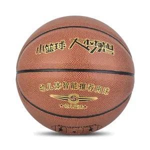 Benutzer definierte schwarze Farbe Logo Basketball orange Leder Basketball
