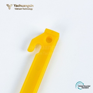 Piquet de sol en plastique jaune de 230 mm pour tente de camping, piquet de fixation au sol, piquet de plage coupe-vent en plastique - Product Image 2