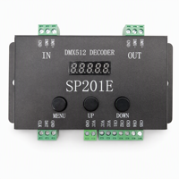 Decodificador DMX512 para Tiras LED RGB, Sincronización Independiente/en Cascada, 3 Botones Ajustables, RGB/RGBW/RGBWW, Cable Simple/Doble, IC DC 5-24V 2000