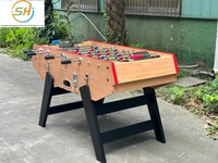 Meja Foosball Anak-Anak Beroperasi dengan Koin Meja Mainan/Permainan Ukuran Besar (8-Tongkat, 2-Pemain, Multifungsi)