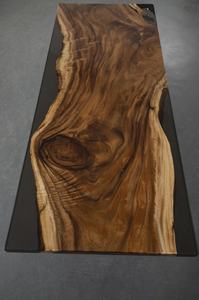 Set Tavolo da Pranzo in Legno Massello con Finitura in Resina Epossidica Trasparente, Disponibile in Diverse Dimensioni, Stile Rustico per <span class=keywords><strong>Arredamento</strong></span> <span class=keywords><strong>Casa</strong></span> - Product Image 2