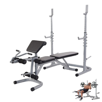 Banc de musculation réglable en fer, pliable, avec support pour haltères, barres, tractions, press à banc et squats, modèle XY-2100