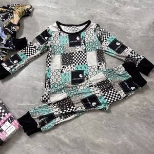 Pigiama di bambù colorato scatola misteriosa per bambini ragazze e ragazzi tute morbide per bambini tute da notte per bambini - Product Image 3