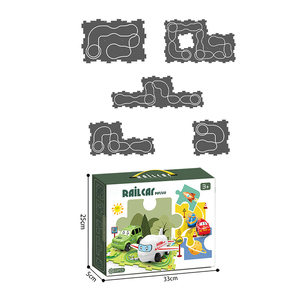 Jouet d'assemblage de voiture d'avion électrique, <span class=keywords><strong>Puzzle</strong></span> de dinosaure, jouet de voiture de Rail - Product Image 6