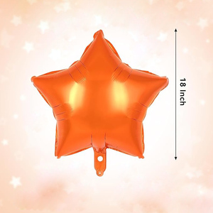 Globo de Estrella Naranja, Globo Metálico de Mylar de 18 Pulgadas para Baby Shower y Fiestas - Product Image 5