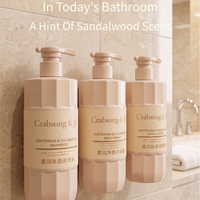 Crabsong & JJ 380ml Parfum Boisé Longue Durée – Ensemble de Produits de Toilette pour Hôtel : Gel Douche et Shampoing Nourrissant pour Peau et Cheveux, Idéal pour Complexes et Spas