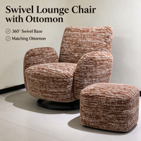 Fauteuil d'appoint moderne en velours, rembourré en éponge, écologique et durable, pour chambre et salon