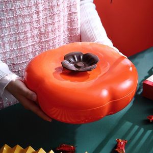 Candy Box Plastic Flower Shape Detachable Storage For Living Room Food Storage Orange - Product Image 5