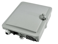 Boîtier de distribution de fibre optique extérieur 12 ports |   Boîtier mural FTTH avec adaptateurs SC/LC, répartiteur PLC 1*8, IP65, matériau PC/ABS