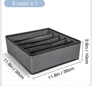 Underwear Drawer Closet Organizer, Foldable Fabric Dresser <strong>Storage</strong> <strong>Box</strong> for Bras Socks Briefs <strong>Ties</strong> Belts Lingerie Clothes - Product Image 6