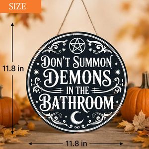 Targa in legno per porta d'ingresso 'No Soliciting', Regali a tema corvo, Ornamento da appendere a <span class=keywords><strong>parete</strong></span> per la casa - Product Image 6
