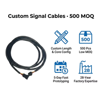Câble de signalisation PVC 4,5 mm à 4 conducteurs avec connecteur 4 broches pour éclairage LED et systèmes de contrôle industriels