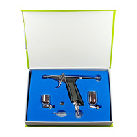 Pistolet aérographe miniature 116 double action à alimentation par gravité 7,0 cc portable pour la peinture artistique, la modélisation et les retouches automobiles