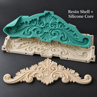 Moule de décoration de porte en résine Tietuo + noyau en silicone PU C296-G2, texture de pierre réaliste, spécialiste des moules décoratifs