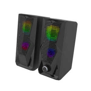 Computer Speakers RGB Multimedia Gaming Speakers for <b>PC</b> 2.0 <b>Wired</b> USB Powered Stereo Volume <b>Control</b> Dual Channel AUX 3.5mm - Product Image 4