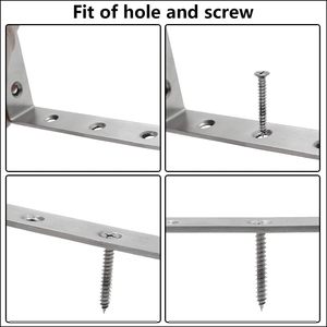 Support d'<span class=keywords><strong>angle</strong></span> en métal de qualité supérieure en forme de L pour étagère de meuble, fixation murale, connecteur de meuble de garde-robe, quincaillerie robuste - Product Image 5