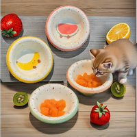 Bestcera - Assiette à dessert en céramique écologique personnalisable de 8 pouces à motif de fruits, bols à eau, bols à nourriture