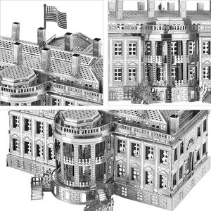 <span class=keywords><strong>Piececool</strong></span> la Maison Blanche Architecture Puzzles <span class=keywords><strong>3D</strong></span> en métal Kits de modélisation DIY Puzzle Décoration d'intérieur Art Artisanat Cadeaux Jouets - Product Image 6