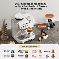 Machine à café à capsules AC-517E-2 |   Double chaudière 15 bars |   Extraction à chaud et à froid |   Machine à café semi-automatique avec moulin intégré pour la maison