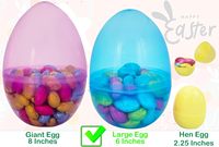 En vrac pas cher 6in coloré jumbo grands conteneurs emballage surprise vide remplissable géant oeuf de pâques en plastique pour adulte enfant