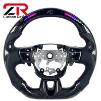 Volant de voiture sport en fibre de carbone personnalisé, cuir perforé, LED, RPM, pour Toyota Crown Camry SE TRD Corolla 2014-2026