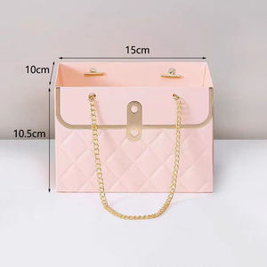 Bolsas de Lujo para Ramos en Rosa, Blanco <span class=keywords><strong>y</strong></span> Negro, Regalo para San Valentín, Día de la Madre <span class=keywords><strong>y</strong></span> Cumpleaños, <span class=keywords><strong>Bolsa</strong></span> de Papel para Empaquetar Flores - Product Image 4